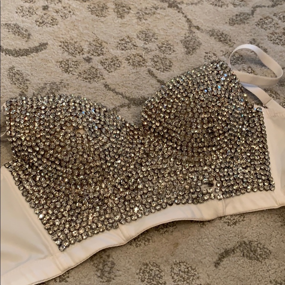Rhinestone corset/ bra